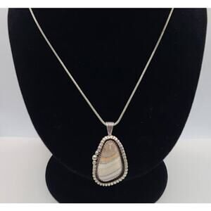 Southwest-Style Necklace Natural Stone Pendant With 925 Chain